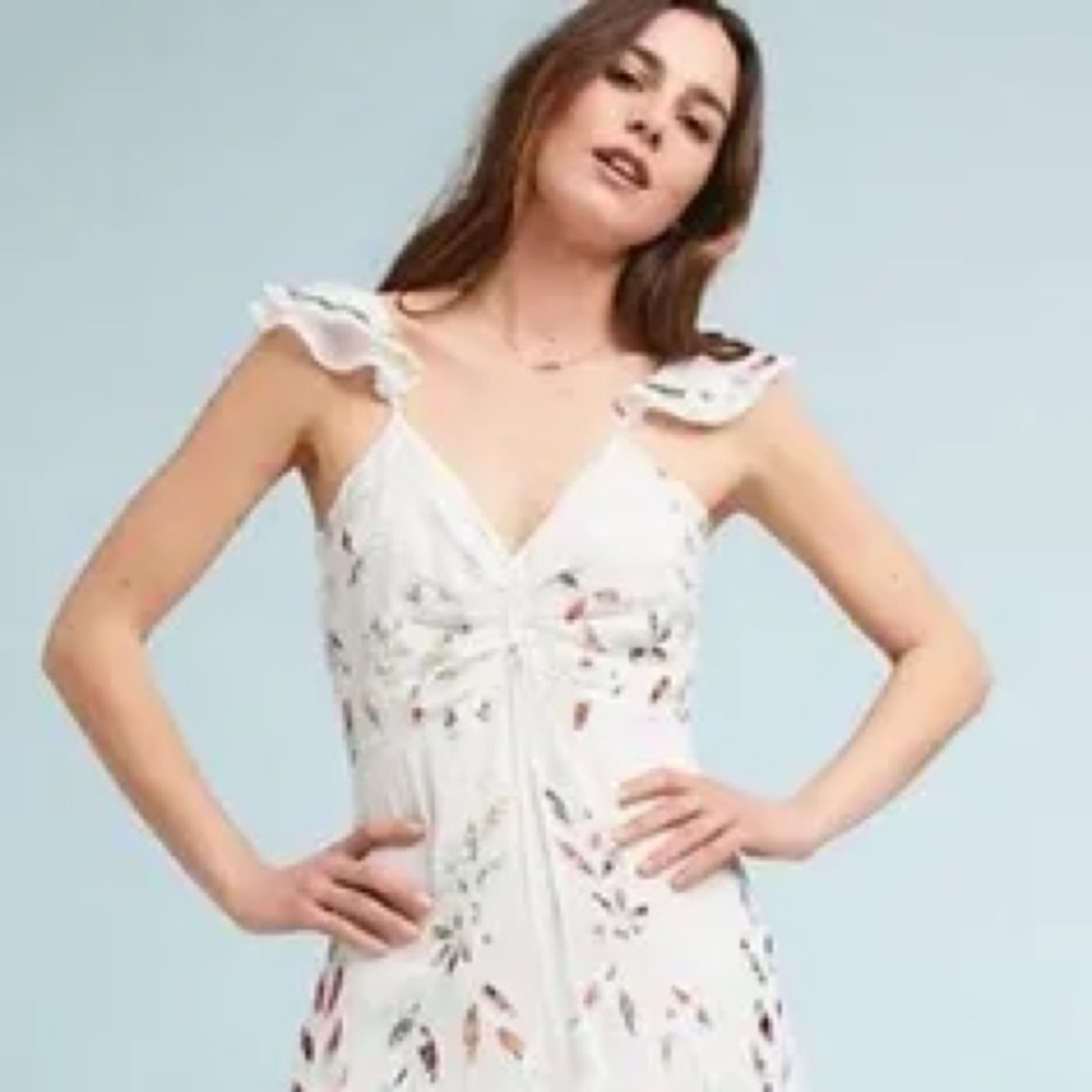 FARM Rio by Anthropologie white dress, size 6